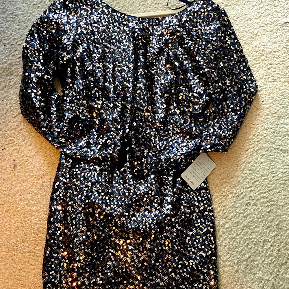 NWT black short size 12 sparkle cocktail dress